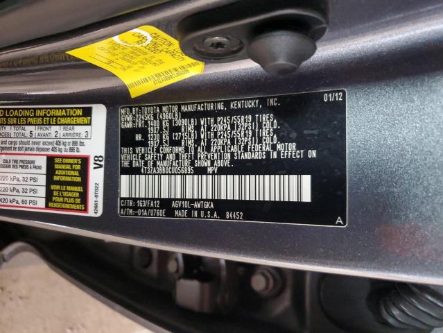 2012 TOYOTA VENZA LE #3305319319