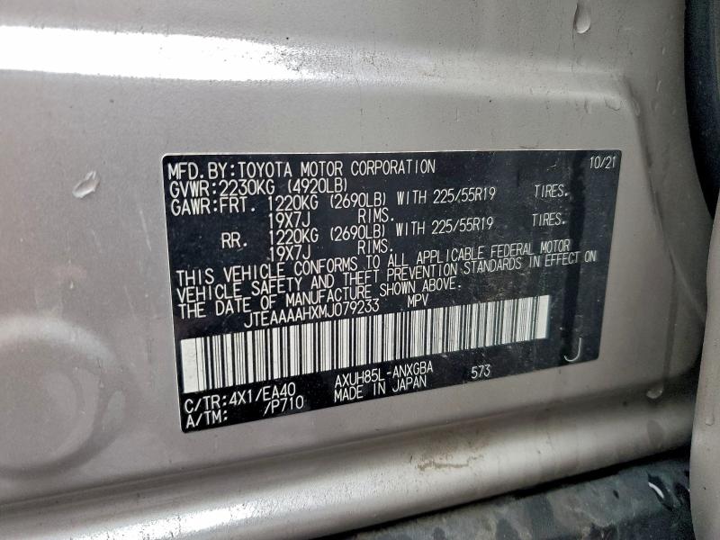 2021 TOYOTA VENZA LE #3298028174