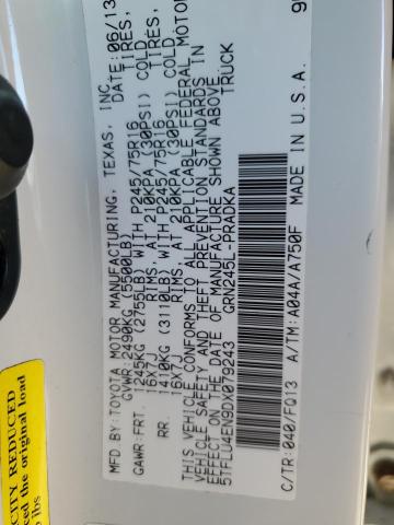 2013 TOYOTA TACOMA DOU - 5TFLU4EN9DX079243