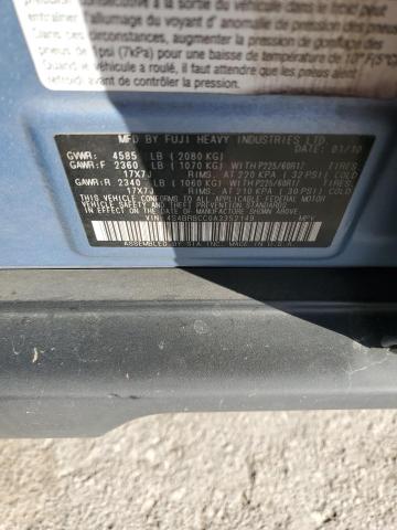 2010 SUBARU OUTBACK 2. #3282529927