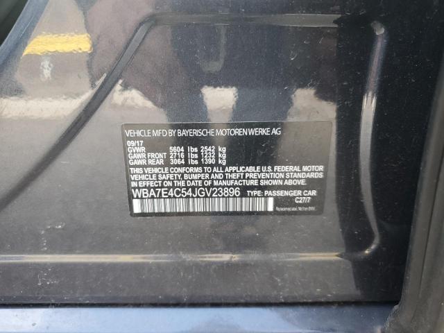 2018 BMW 740 XI WBA7E4C54JGV23896