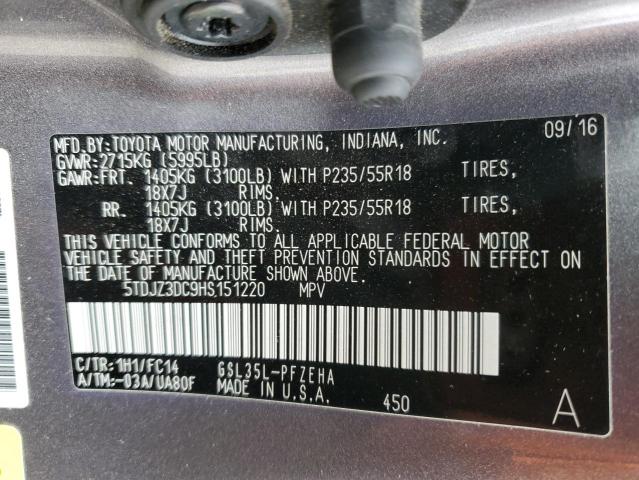 2017 TOYOTA SIENNA LE - 5TDJZ3DC9HS151220