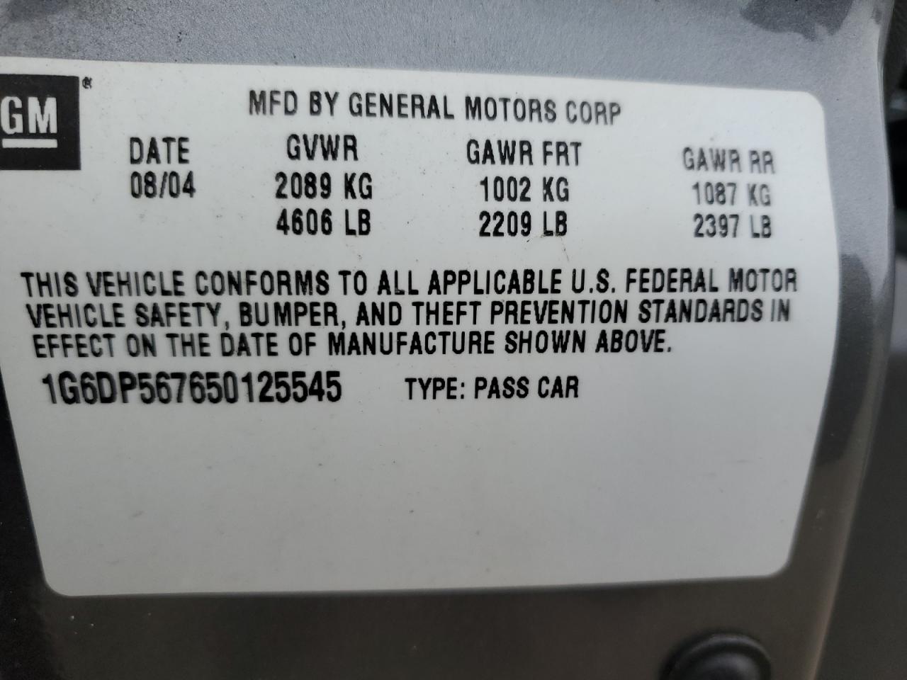 Lot #3294310879 2005 CADILLAC CTS HI FEA