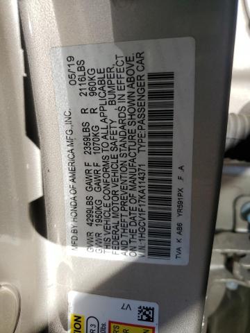 2019 HONDA ACCORD LX - 1HGCV1F17KA114371