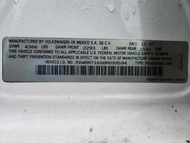 2008 VOLKSWAGEN JETTA SE #3294855821