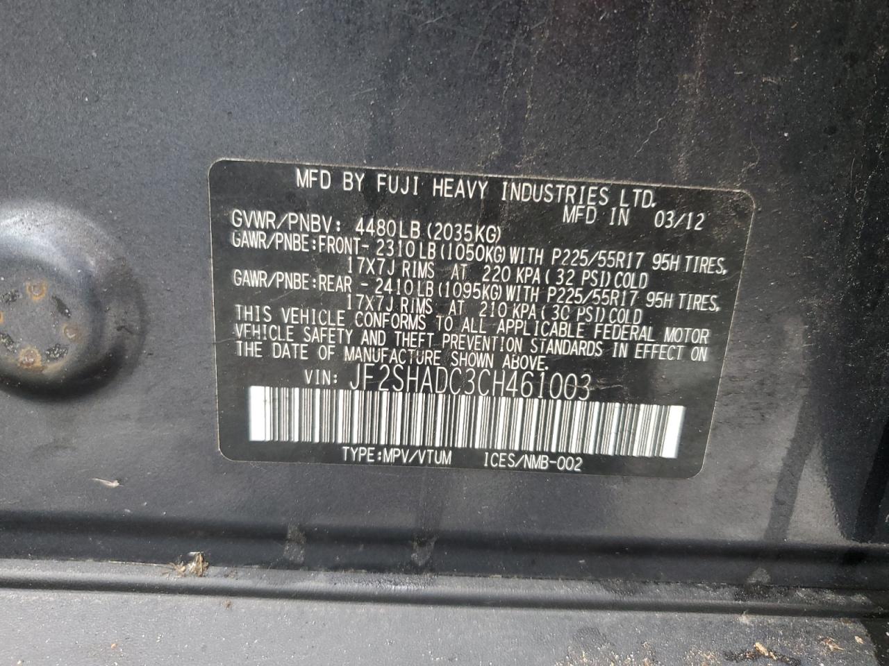 SUBARU FORESTER 2.5X PREMIUM