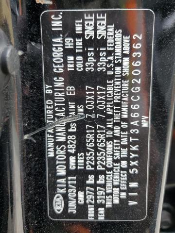 2012 KIA SORENTO BA #3308380278