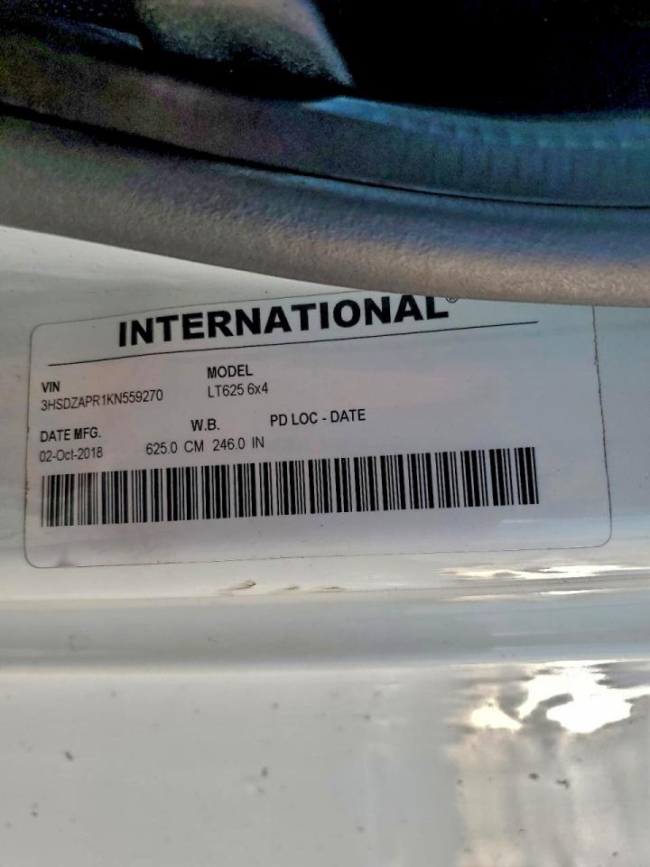 Lot #3302749054 2019 INTERNATIONAL LT625