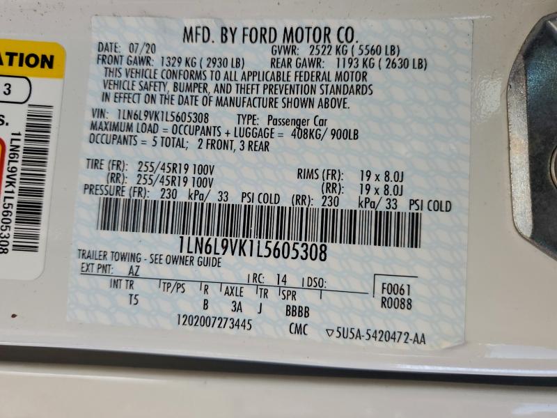 2020 LINCOLN CONTINENTA #3301748426