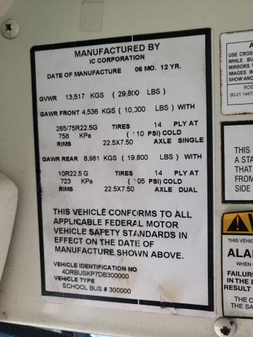 2013 IC CORPORATION CE SERIES SCHOOL #3304602487