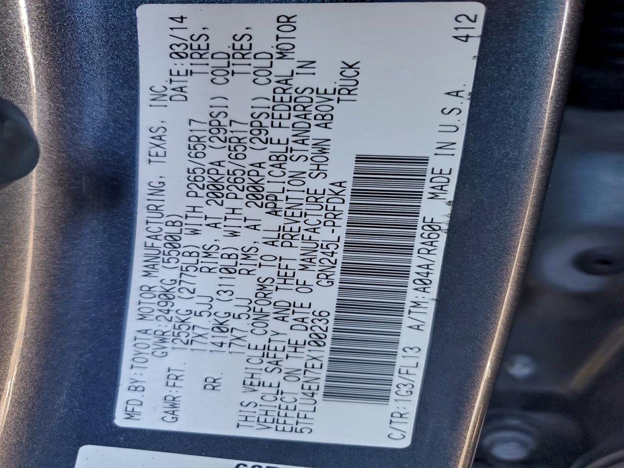 TOYOTA TACOMA DOUBLE CAB