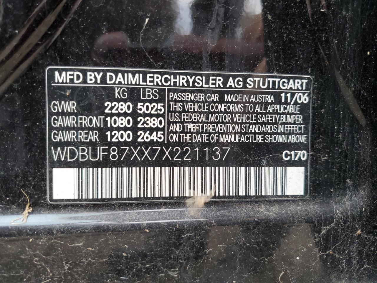 Lot #3279616764 2007 MERCEDES-BENZ E 350 4MAT