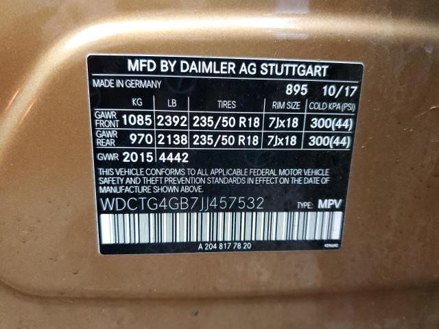 2018 MERCEDES-BENZ GLA 250 4M - WDCTG4GB7JJ457532