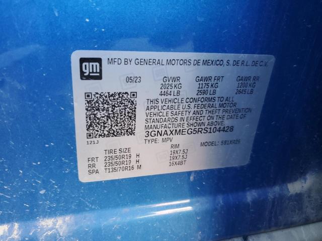 2024 CHEVROLET EQUINOX RS - 3GNAXMEG5RS104428