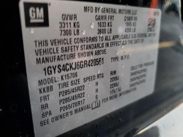 2016 CADILLAC ESCALADE P #3297236424