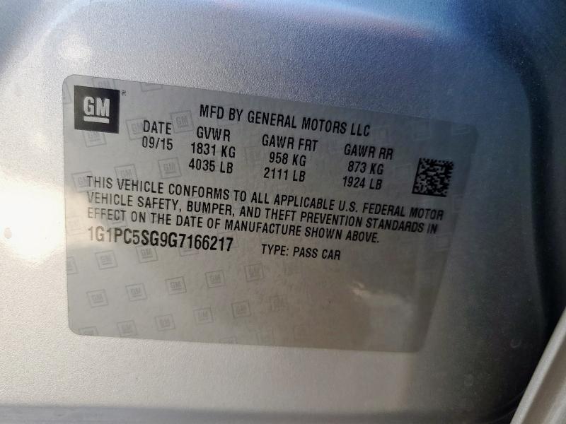 2016 CHEVROLET CRUZE LIMI #3285742691