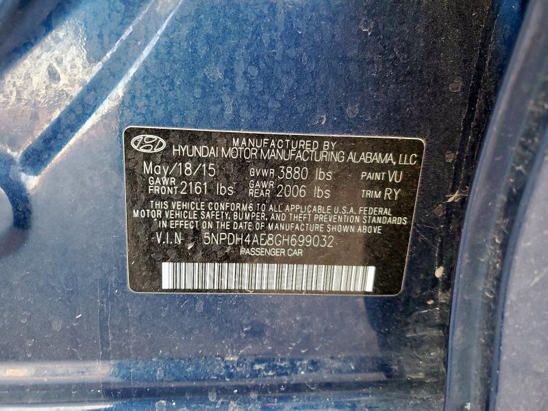 2016 HYUNDAI ELANTRA SE #3301990429