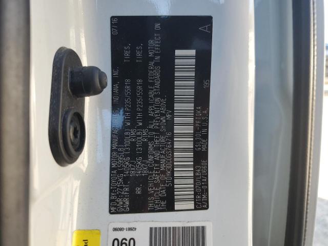 2016 TOYOTA SIENNA XLE #3283864463