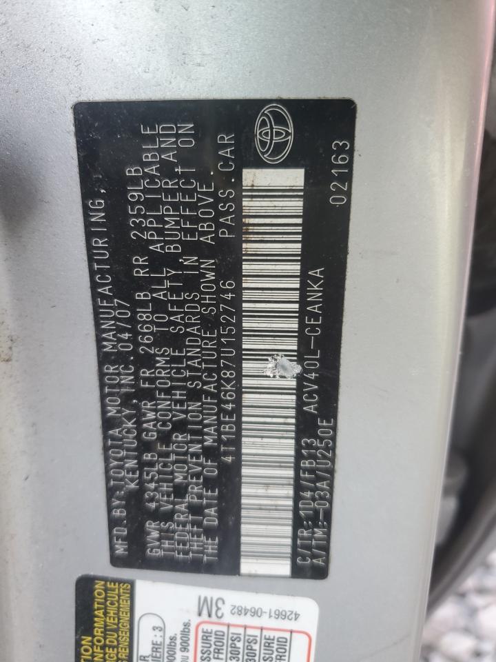 Lot #3305323328 2007 TOYOTA CAMRY CE