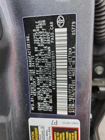 2012 TOYOTA CAMRY BASE - 4T1BF1FK9CU091011