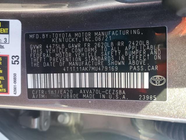 2021 TOYOTA CAMRY SE #3304144493