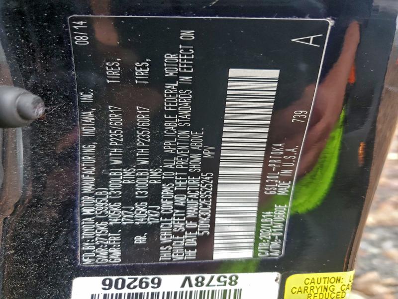 2014 TOYOTA SIENNA XLE #3301909474