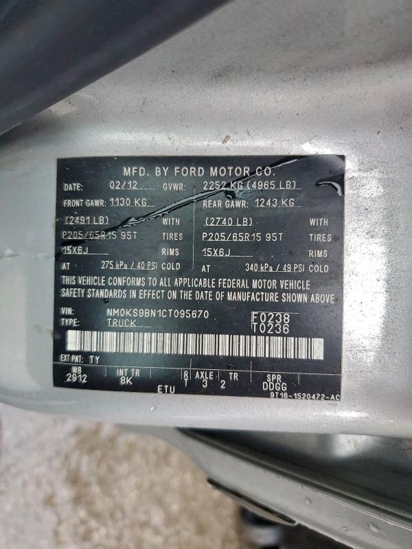 2012 FORD TRANSIT CO #3297872777