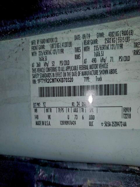 2019 FORD TRANSIT T- #3296988819