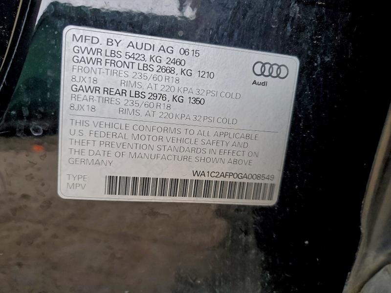 2016 AUDI Q5 PREMIUM #3303959742