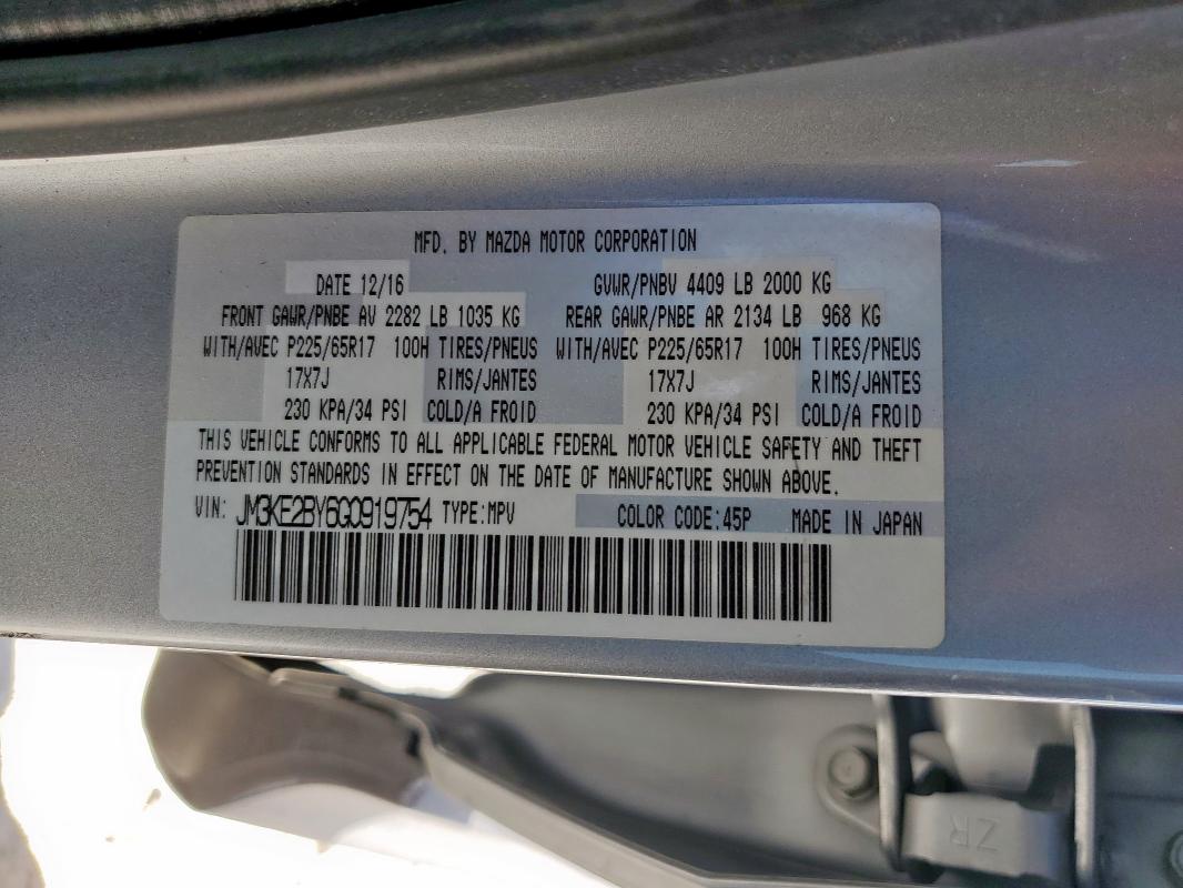 2016 MAZDA CX-5 SPORT - JM3KE2BY6G0919754