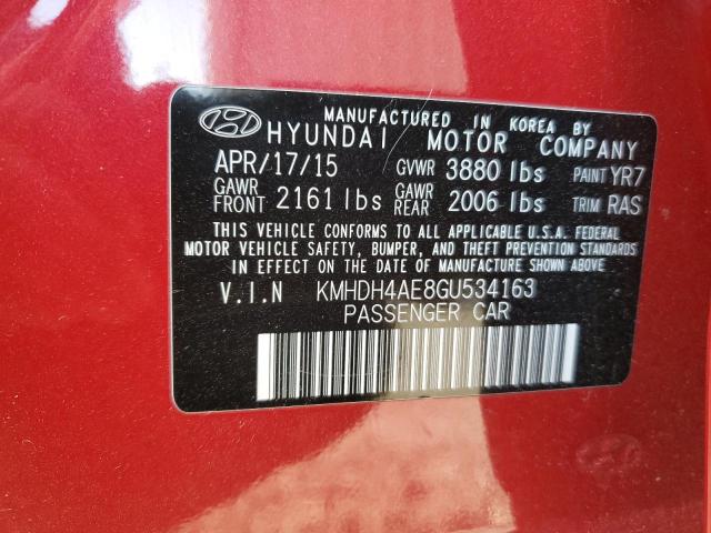 2016 HYUNDAI ELANTRA SE #3297016341