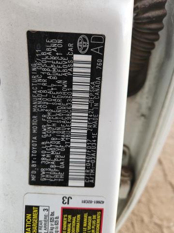 2011 TOYOTA COROLLA BA #3284814523