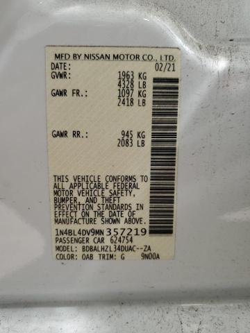 2021 NISSAN ALTIMA SV #3301892532