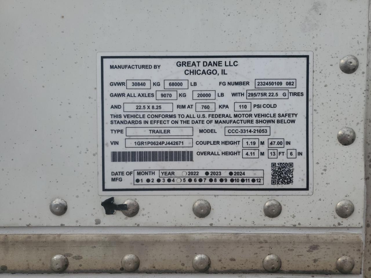 Lot #3302821910 2023 GREAT DANE SEMI