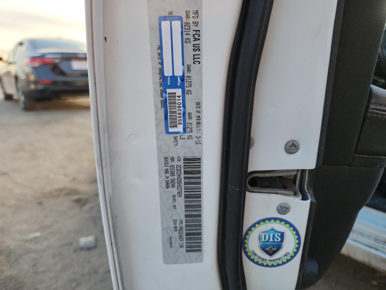 Lot #3303614928 2016 DODGE CHARGER SX