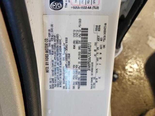 2012 FORD FUSION SEL - 3FAHP0JA7CR169271