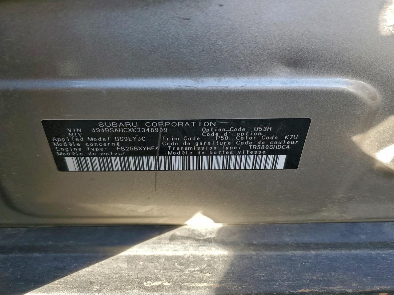 SUBARU OUTBACK 2.5I PREMIUM