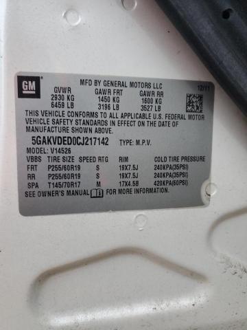 2012 BUICK ENCLAVE #3316810415