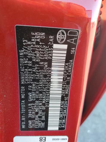 2013 TOYOTA COROLLA BA #3302730004