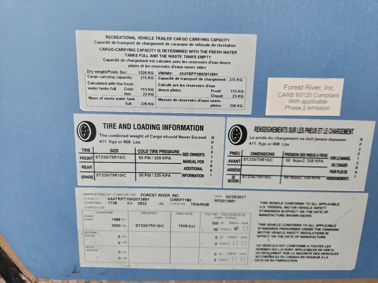 Lot #3303072771 2017 FRRV TRAILER