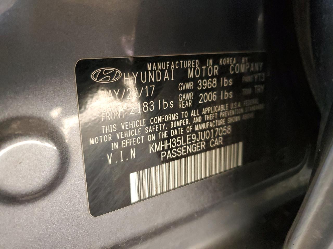 Lot #3310663745 2018 HYUNDAI ELANTRA GT