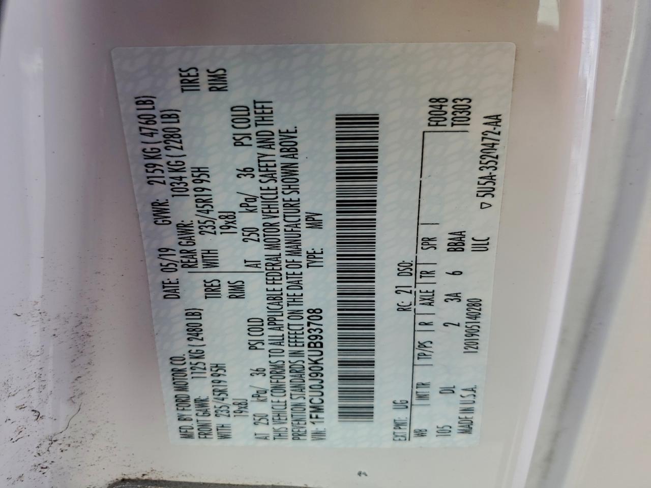 FORD ESCAPE TITANIUM