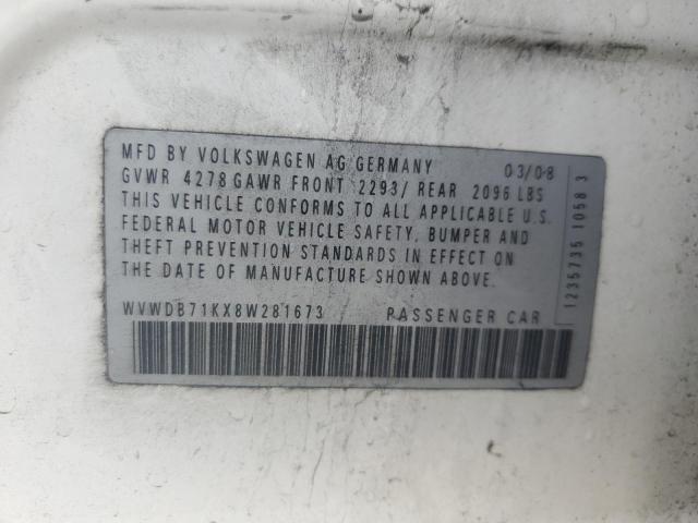 2008 VOLKSWAGEN RABBIT #3304023596