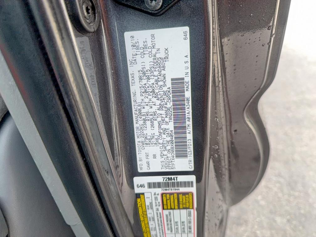 2011 TOYOTA TACOMA ACC #3290183221