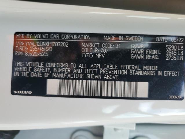 2023 VOLVO XC60 PLUS - YV4L12DNXP1203202