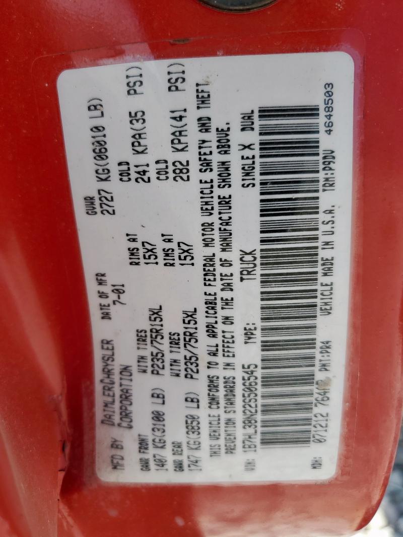 2002 DODGE DAKOTA QUA #3296541409