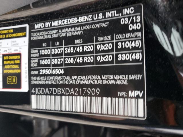 2013 MERCEDES-BENZ ML 550 4MA #3296962824