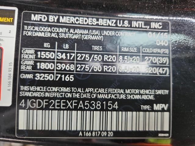 2015 MERCEDES-BENZ GL 350 BLU #3308817019