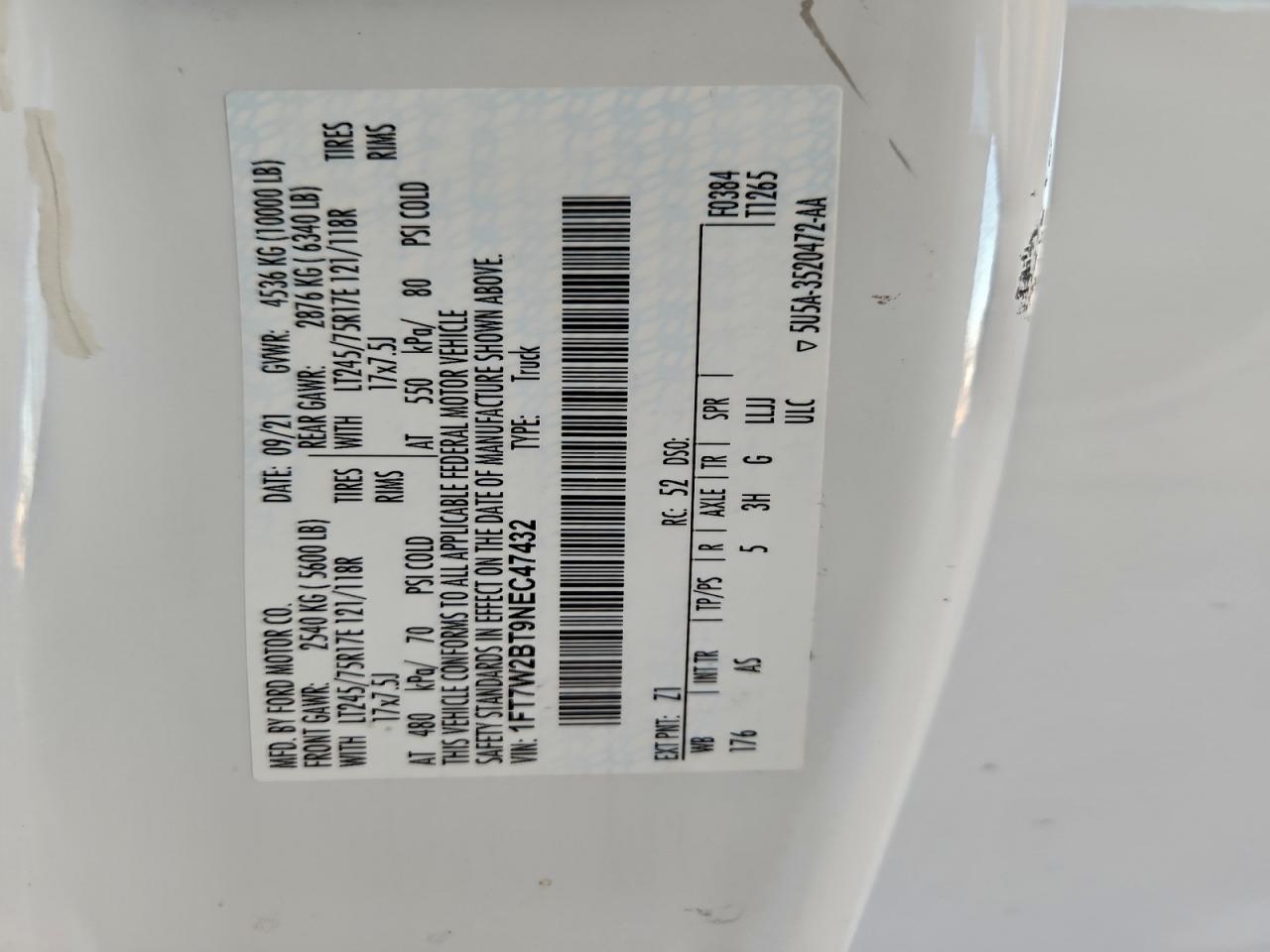 Lot #3304615444 2022 FORD F250 SUPER