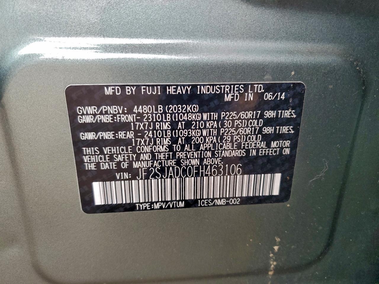 SUBARU FORESTER 2.5I PREMIUM